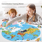 World Animal Puzzle Round Cardboard 70-Piece Jigsaw Puzzle - Educational Kids Puzzle Toy, Fun & Engaging