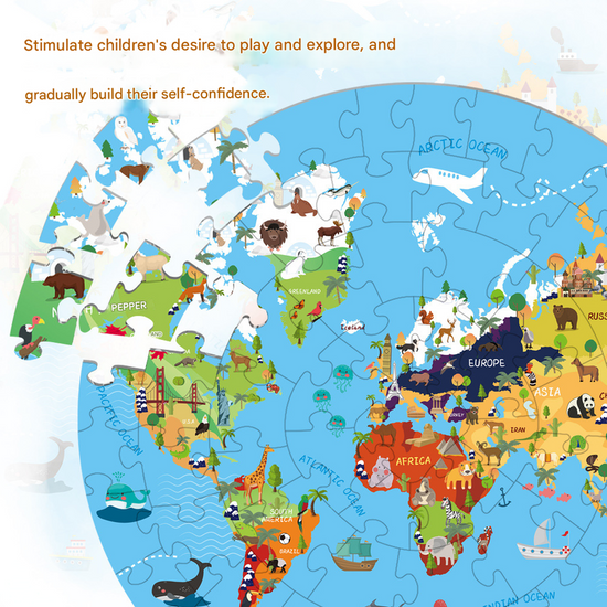 Dog Jigsaw puzzle Round Cardboard 70-Piece Jigsaw Puzzle - Educational Kids Puzzle Toy, Fun & Engaging