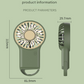 2-PCS Orange New Portable Handheld Air Cooler Fan - Foldable Desktop USB Rechargeable Mini Fan with Climbing Buckle
