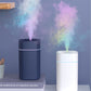 White 2-in-1 Ultrasonic Air Humidifier with 7-Color LED Night Light - Quiet Desktop Mini Humidifier for Home, Office, Bedroom