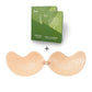 3-PCS Skin color Invisible Silicone Push-Up Bra - Reusable Adhesive Mango Breast Pasties with Breathable Design - Strapless Backless Self-Adhesive Nipple Covers for Women(Cup D)