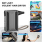 Black Multifunctional Turbo Fan - Portable High-Speed Dust Blower with LED Light & Emergency Power Bank for Outdoor & Home Use
