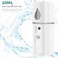 Pink Portable Nano Facial Mister - 20mL USB Rechargeable Hydrating Sprayer for Face & Skin