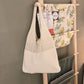 Beige splicing Bohemian Knit Shoulder Bag - Hand-Woven Crochet Tote for Women