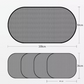 Black Universal Car Window Sun Shade Set - Mesh Fabric UV Protection(One solid rear baffle + two perforated angled baffles + two solid side baffles)
