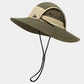 Green Quick-Dry Sun Protection Bucket Hat for Men - Breathable Outdoor Hiking & Fishing Cap with Wide Brim