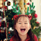 3-PCS Elk head Festive Christmas Headbands for Adults & Kids - Reindeer Antlers, Santa, Snowman & Christmas Tree Designs