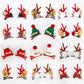 Snowflake Summary Festive Christmas Hair Clips for Girls & Women - Fabric & Metal Design