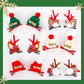 Snowflake Summary Festive Christmas Hair Clips for Girls & Women - Fabric & Metal Design