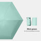 Mint green Compact Mini Travel Umbrella UPF50+ UV Protection Waterproof 6-Fold Flat Design Lightweight Sun & Rain Parasol for Handbag