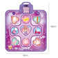 Kids Electronic Dance Mat Princess Theme Musical Rhythm Game with LED Lights Adjustable Volume Non-Slip Floor Playmat for Girls Age 3+