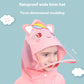 Pink unicorn  Kids Waterproof Raincoat with Expandable Backpack Slot Hooded Rain Jacket for Boys & Girls School & Outdoor(size:XL)