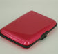 3-Pcs Rose red Slim Aluminium Credit Card Holder RFID Blocking Wallet Hard Shell Case Business Card Organiser Lightweight Pocket Size for Everyday Use