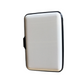 3-Pcs White Slim Aluminium Credit Card Holder RFID Blocking Wallet Hard Shell Case Business Card Organiser Lightweight Pocket Size for Everyday Use
