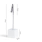 White 4 Pack Wooden Cube Memo Clips Photo Holders with Flexible Wire Alligator Clasp for Weddings Home and Office Desk Decor 11cm Height