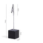Black 4 Pack Wooden Cube Memo Clips Photo Holders with Flexible Wire Alligator Clasp for Weddings Home and Office Desk Decor 11cm Height