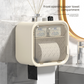 White Wall Mounted Dual Layer Bathroom Tissue Box Holder with Storage Drawer Waterproof Dispenser for Toilet Paper and Tissues