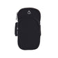 Black Sports Running Armband Bag Water Resistant Phone Pouch with Dual Zipper Pockets Earphone Hole for Gym Jogging Cycling Fits 6.5 Inch Smartphones