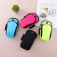 Black Sports Running Armband Bag Water Resistant Phone Pouch with Dual Zipper Pockets Earphone Hole for Gym Jogging Cycling Fits 6.5 Inch Smartphones