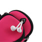 Rose red Sports Running Armband Bag Water Resistant Phone Pouch with Dual Zipper Pockets Earphone Hole for Gym Jogging Cycling Fits 6.5 Inch Smartphones