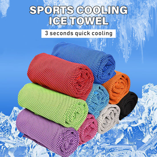 Black 5 Pack Instant Cooling Towel Set Soft Breathable Sports Sweat Towel for Gym Yoga Running Hiking and Outdoor Activities 30x80cm