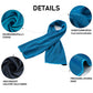 Black 5 Pack Instant Cooling Towel Set Soft Breathable Sports Sweat Towel for Gym Yoga Running Hiking and Outdoor Activities 30x80cm