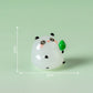5-PCS Transparent bamboo Cute Glow in the Dark Panda Figurines Resin Miniature Ornaments for DIY Fairy Gardens and Micro Landscapes