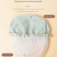 3 Pack Green Double Layer Shower Cap for Women Waterproof Bath Hair Cover Reusable Elastic Hat for Spa Salon and Home Use