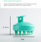 5-Pcs Blue Soft Scalp Massager Shampoo Brush with Detachable Bristles Handheld Hair Scrubber for Deep Cleaning and Head Massage