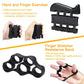 Orange 5 in 1 Hand Grip Strengthener Kit Adjustable Resistance Finger Stretcher Stress Relief Ball and Grip Ring for Rehabilitation and Muscle Building