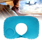 2-PCS Black Inflatable Travel Neck Pillow Press to Inflate U-Shape Soft Flocking Support Cushion for Airplane Car & Camping Portable Air Pump Design