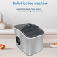 Stainless Steel Countertop Ice Maker 12kg/24h Portable Bullet Ice Machine with Self-Cleaning Function 1.3L Water Tank