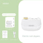 White Electric Nail Clipper and Grinder 2-in-1 Automatic Nail Trimmer with LED Light Rechargeable Manicure Tool for Babies Adults and Seniors