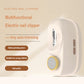 White Electric Nail Clipper and Grinder 2-in-1 Automatic Nail Trimmer with LED Light Rechargeable Manicure Tool for Babies Adults and Seniors