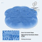 2-PCS Blue cat PAWS Non-Slip TPE Shower Mat with Foot Scrubber and Suction Cups Large Massage Bath Mat for Bathroom 30cm x 30cm