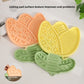 2-pcs yellow Tulip Shaped Silicone Pet Licking Mat Slow Feeder Dog Cat Lick Pad with Suction Cups Anxiety Relief and Boredom Buster