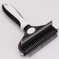 White Pet Grooming Comb – Fine Toothed Side for Hair Removal and Detangling, Ideal for Dogs with Long or Thick Coats in Australia