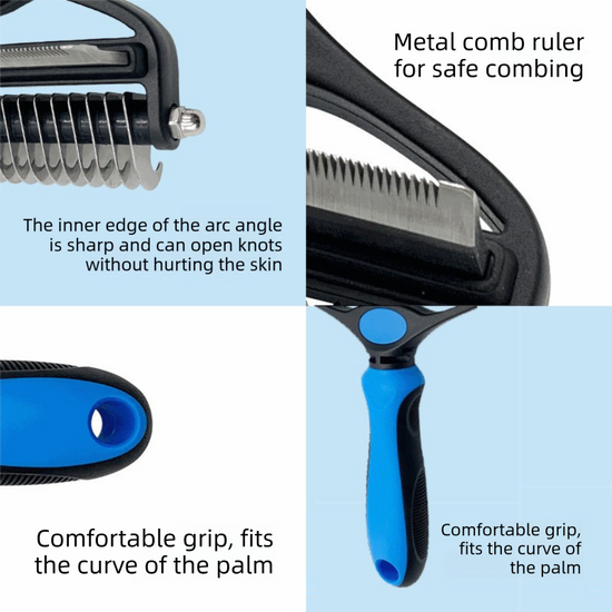 Purple Pet Grooming Comb – Fine Toothed Side for Hair Removal and Detangling, Ideal for Dogs with Long or Thick Coats in Australia
