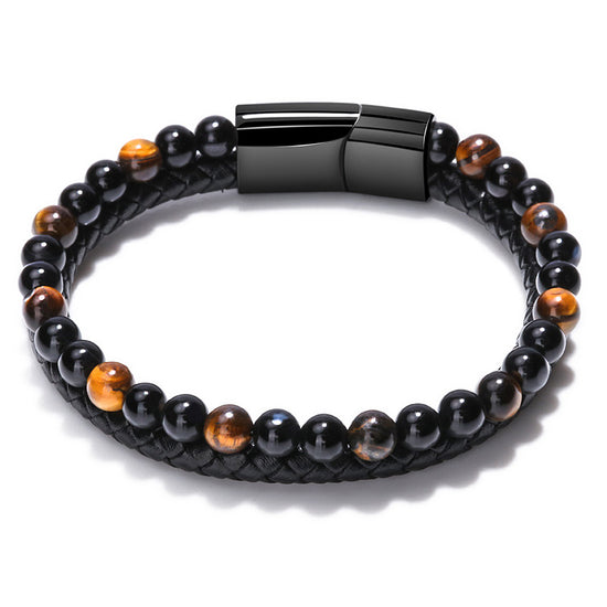 Natural Tiger Eye Stone Men&