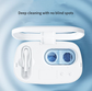 White  Ultrasonic Contact Lens Cleaner Machine Automatic Washer Case with UV Light LED Display 4 Timer Modes Type-C Rechargeable Portable for Travel