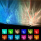 Square Dynamic Water Ripple Projector Night Light 16 RGB Colours Rechargeable LED Atmosphere Lamp with Remote Control for Bedroom and Photography