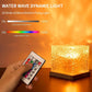 Square Dynamic Water Ripple Projector Night Light 16 RGB Colours Rechargeable LED Atmosphere Lamp with Remote Control for Bedroom and Photography