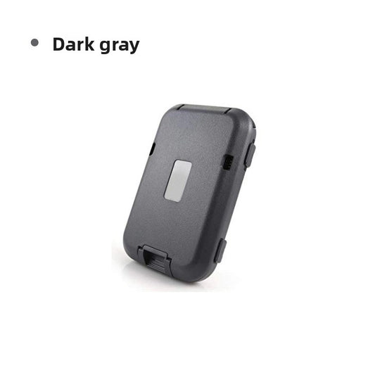 Dark grey RFID Blocking Aluminium Card Holder Wallet Waterproof Hard Shell Case with Cash Strap for Men Travel and Daily Use