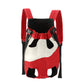 Red and white two-tone style Pet Carrier Backpack Front Chest Pack Legs Out Breathable Mesh for Small Dogs Cats Hiking Travel Hands Free Adjustable Design(Size:L)
