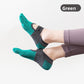 3-PCS Green Anti-Slip Yoga Socks 5 Toe Low Cut Grips Cotton Pilates Socks Breathable for Women Fitness Dance Barre and Home Workout