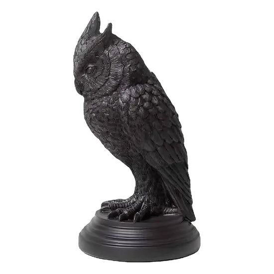 2-PCS Resin Gothic Owl Candlestick Holder Halloween Home Decor Vintage Animal Statue Candle Stand for Table Centerpiece and Party
