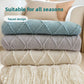 Smoky grey Nordic Knitted Throw Blanket with Tassels 130x230cm Soft Acrylic Diamond Pattern Sofa Cover Bed Runner and Travel Blanket