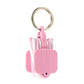 3-PCS Pink Portable Hair Tie Organizer Keychain Compact Hair Accessories Holder with Clip for Travel School Bag and Purse