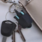 3-PCS Pink Portable Hair Tie Organizer Keychain Compact Hair Accessories Holder with Clip for Travel School Bag and Purse