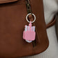 3-PCS Pink Portable Hair Tie Organizer Keychain Compact Hair Accessories Holder with Clip for Travel School Bag and Purse